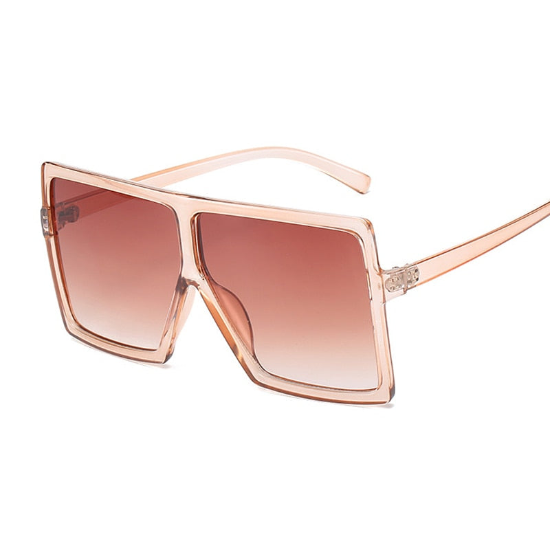 Golden Horizon Sunnies Oversized Square Sunglasses For Women  Sunset and Swim Brown  