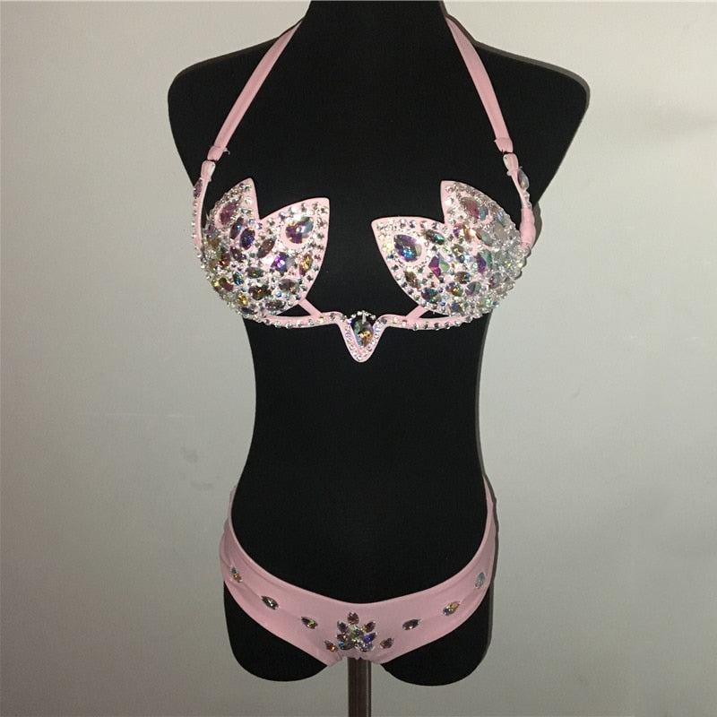 Ibiza Crystal Queen Diamonds Bikini  Sunset and Swim   