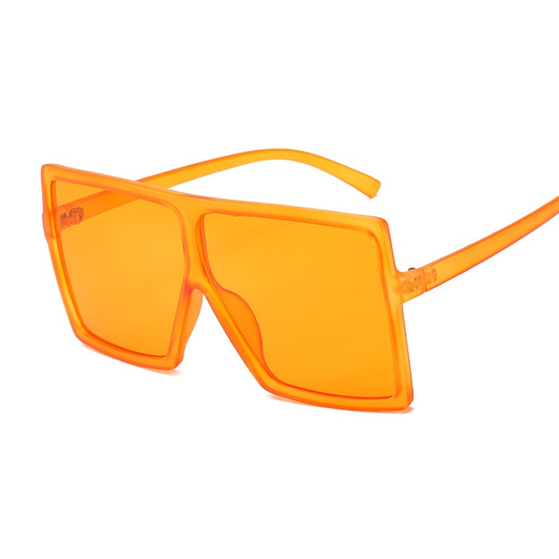 Golden Horizon Sunnies Oversized Square Sunglasses For Women  Sunset and Swim Orange  