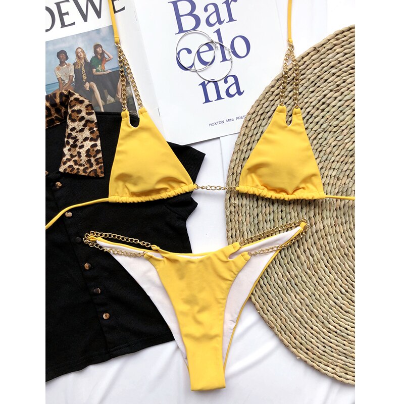 Sexy Chain Bikini Set  Sunset and Swim X20SW3546-9 S 