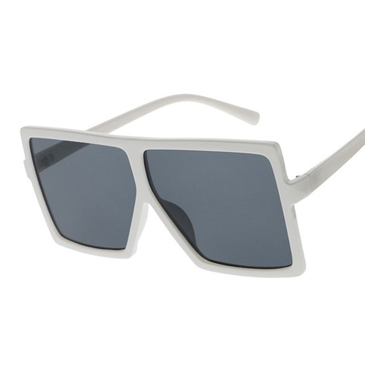 Island Goddess Shades Square Sunglasses for Women UV 400  Sunset and Swim White Gray  