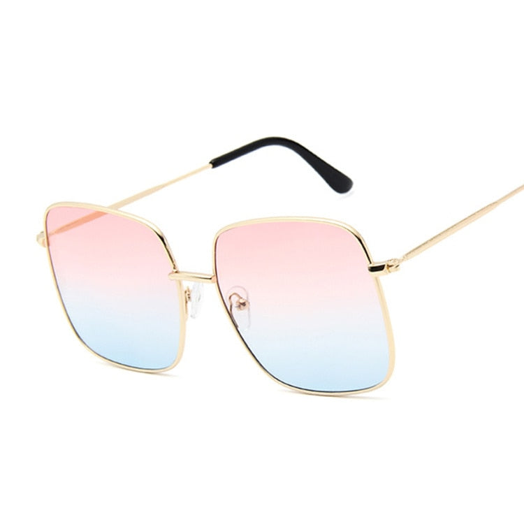 Sunny Days Fashion Square Sunglasses for Women  Sunset and Swim Pink Blue  