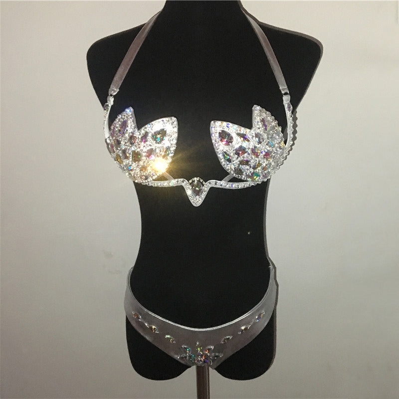 Ibiza Crystal Queen Diamonds Bikini Sunset and Swim   