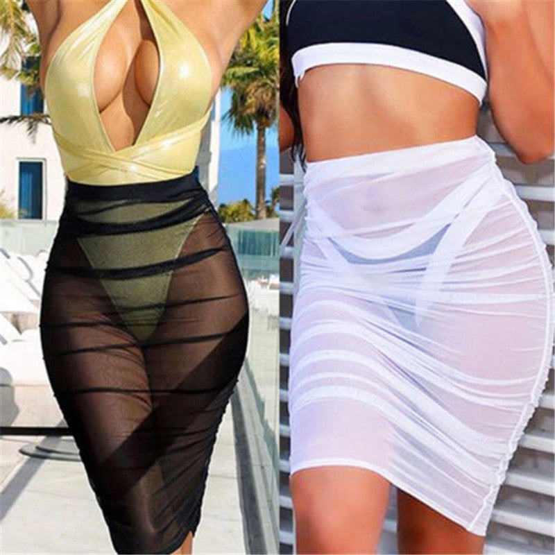 Tidal Wave See Through Cover Up Pencil Skirt – Sunset and Swim