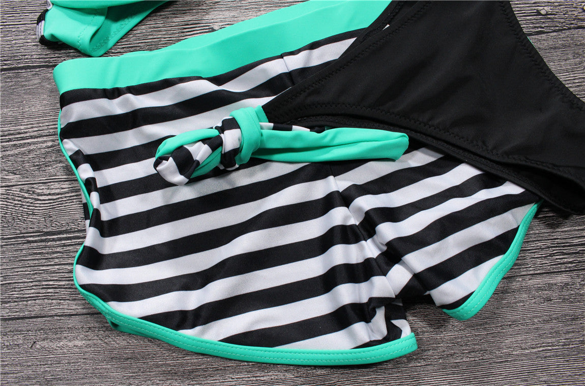 New Push Up Striped Shorts DD+ Bikini  Sunset and Swim   
