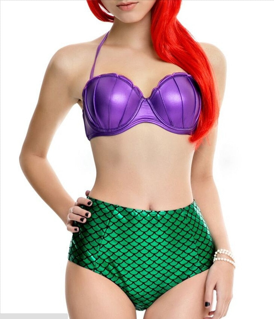Princess of the Sea Plus Size Mermaid High Waist Bikini  Sunset and Swim   