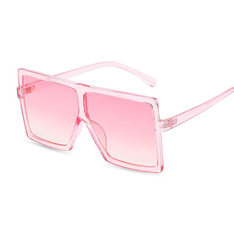 Golden Horizon Sunnies Oversized Square Sunglasses For Women  Sunset and Swim Pink  