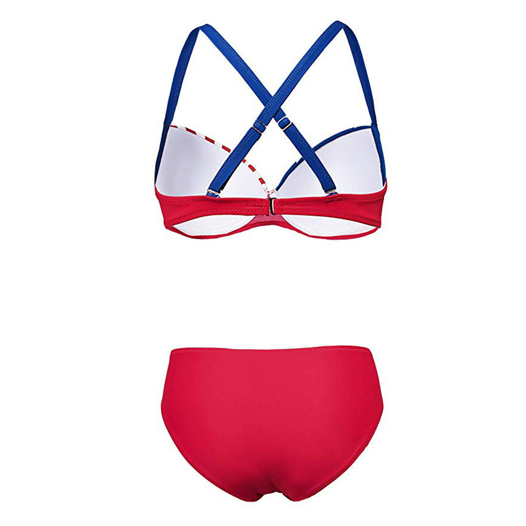 Trinity American Flag Cross Back Bikini  Sunset and Swim   