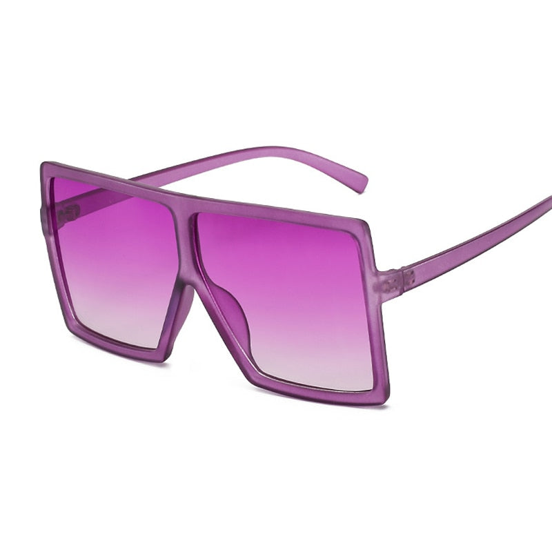 Golden Horizon Sunnies Oversized Square Sunglasses For Women  Sunset and Swim Double Purple  