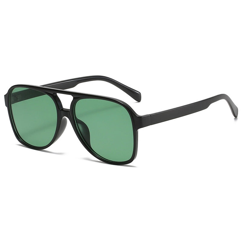 Ocean Breeze Big Frame Coloured Sunglasses  Sunset and Swim Black Green  