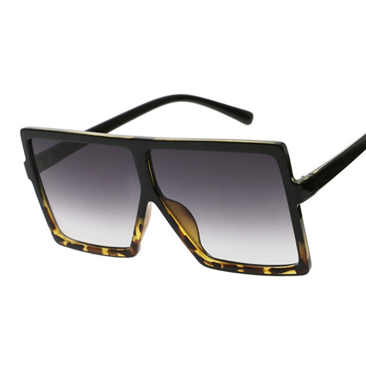 Island Goddess Shades Square Sunglasses for Women UV 400  Sunset and Swim Black Leopard  