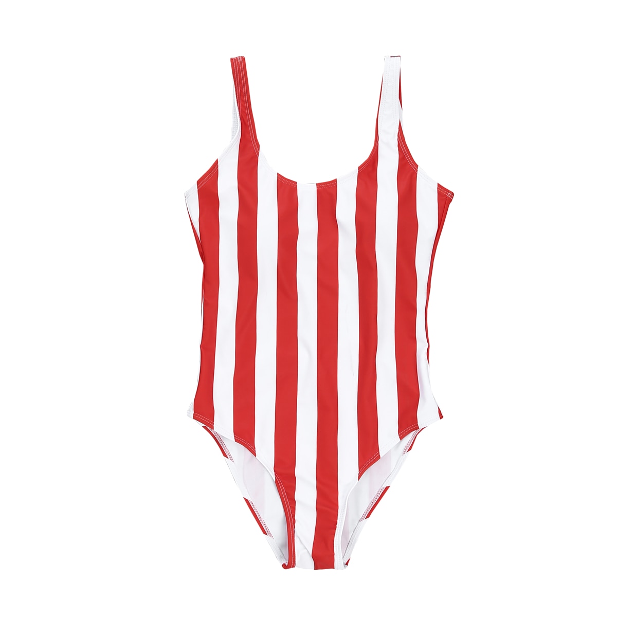 New Stripped One-Piece Blue Red Black Swimsuit  Sunset and Swim Red S 