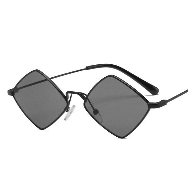 Irregular Vintage Small Frame UV400 Womens Sunglasses  Sunset and Swim black  