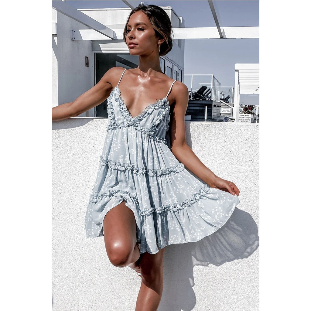 Sunkissed Loose Boho Mini Sundress Sunset and Swim   