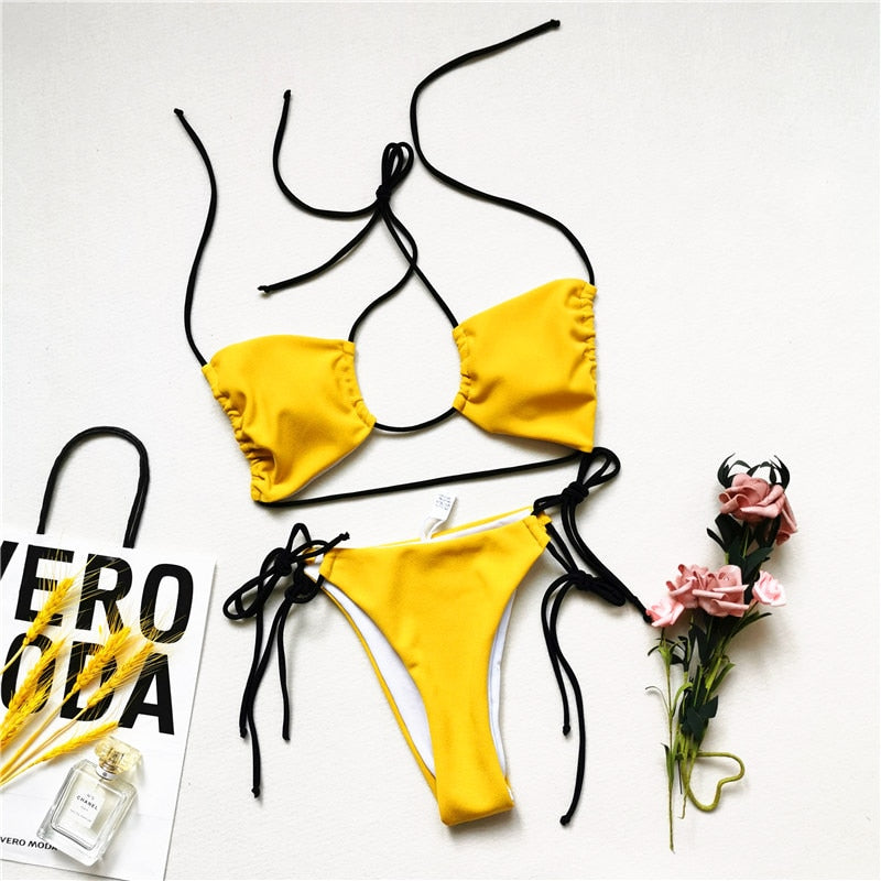 Exotic Goddess Bikini Plus Size Sizes S-5XL  Sunset and Swim Yellow S 