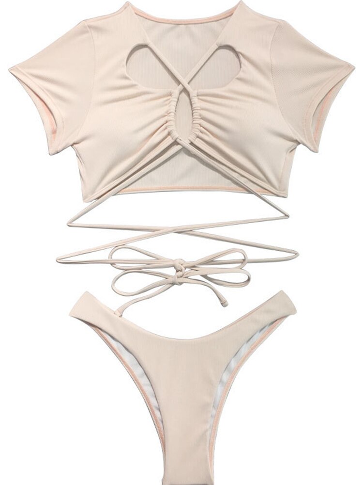 Lace-Up Goddess Bikini Set Sunset and Swim   