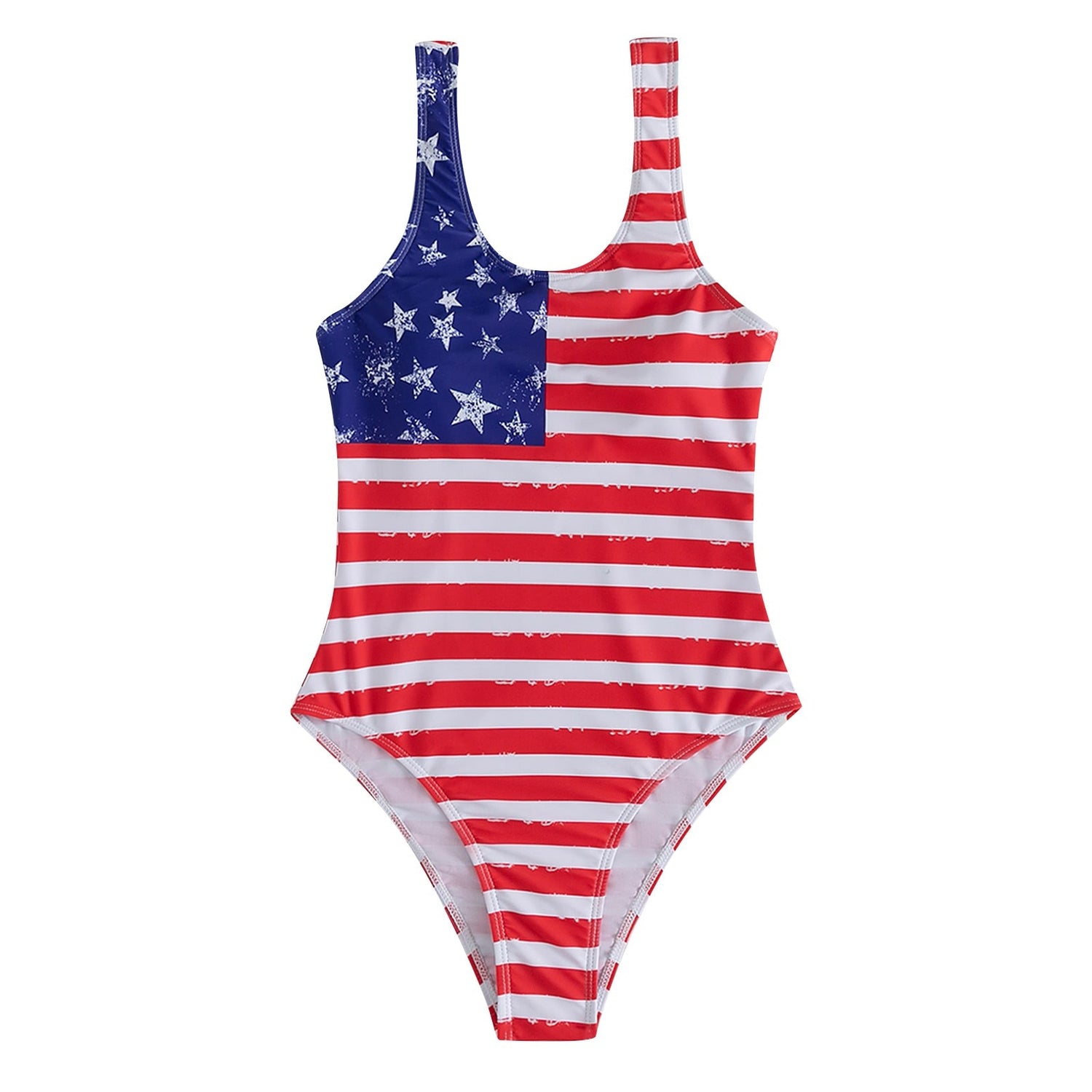 Stars and Stripes American USA Flag One Piece Swimsuit  Sunset and Swim   