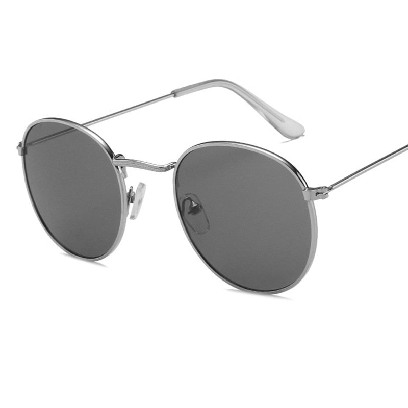 I Miss You Round Frame Colored Sunglasses  Sunset and Swim Gray1  