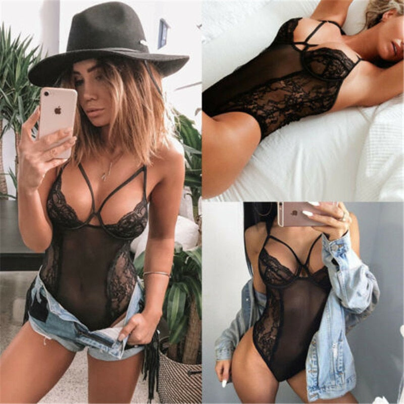 Tempting Lace Goddess Bodysuit  Sunset and Swim   