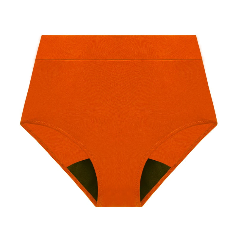 High Waist period Swim Bottoms SecureSwim® Period Swimwear  Sunset and Swim Orange XS 1-Pack