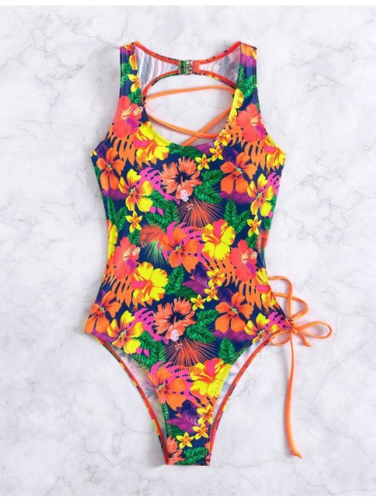 Anguilla Cut Out Open Back Swimsuit  Sunset and Swim   