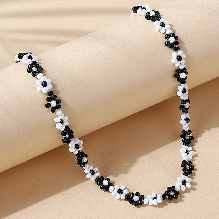 Trendy Flower Passion Beads Choker Necklace  Sunset and Swim C90362-K3  