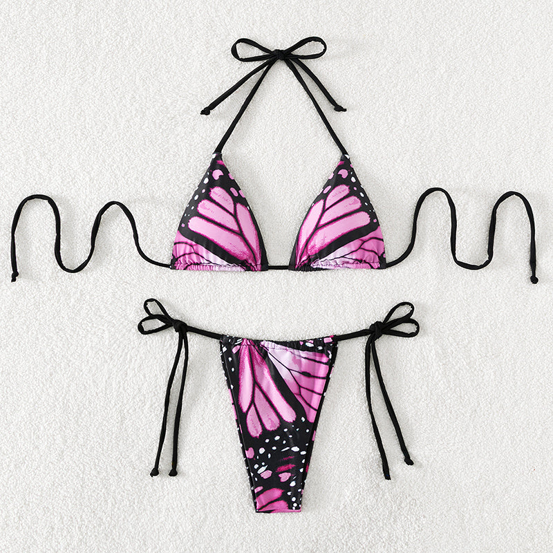Free Spirit Beautiful Butterfly Thong Bikini Set  Sunset and Swim   