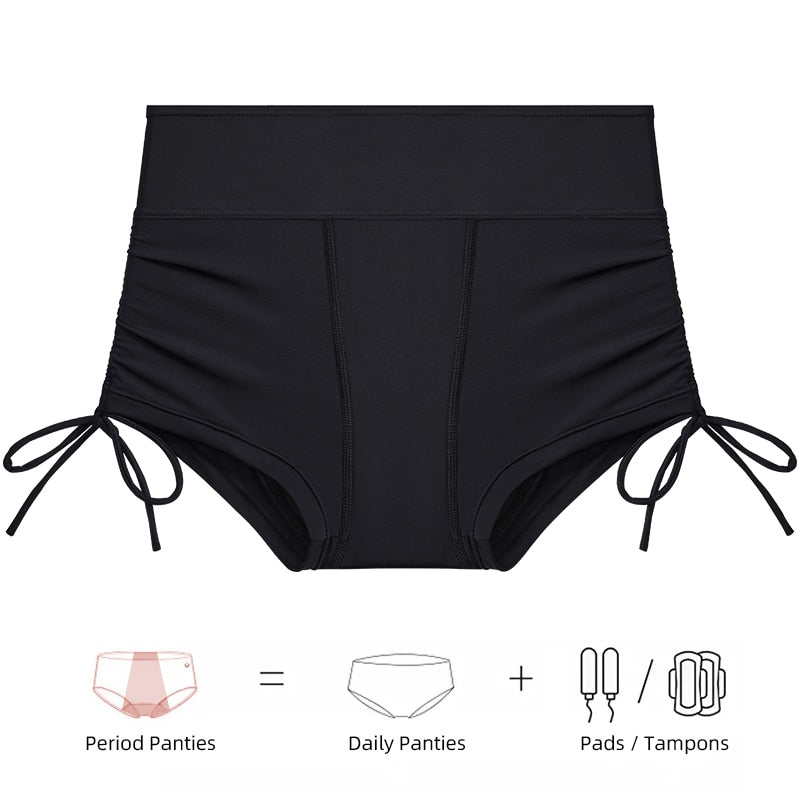 SecureSwim® Period Swimwear Mid Waist Full Bikini Bottom – Sunset