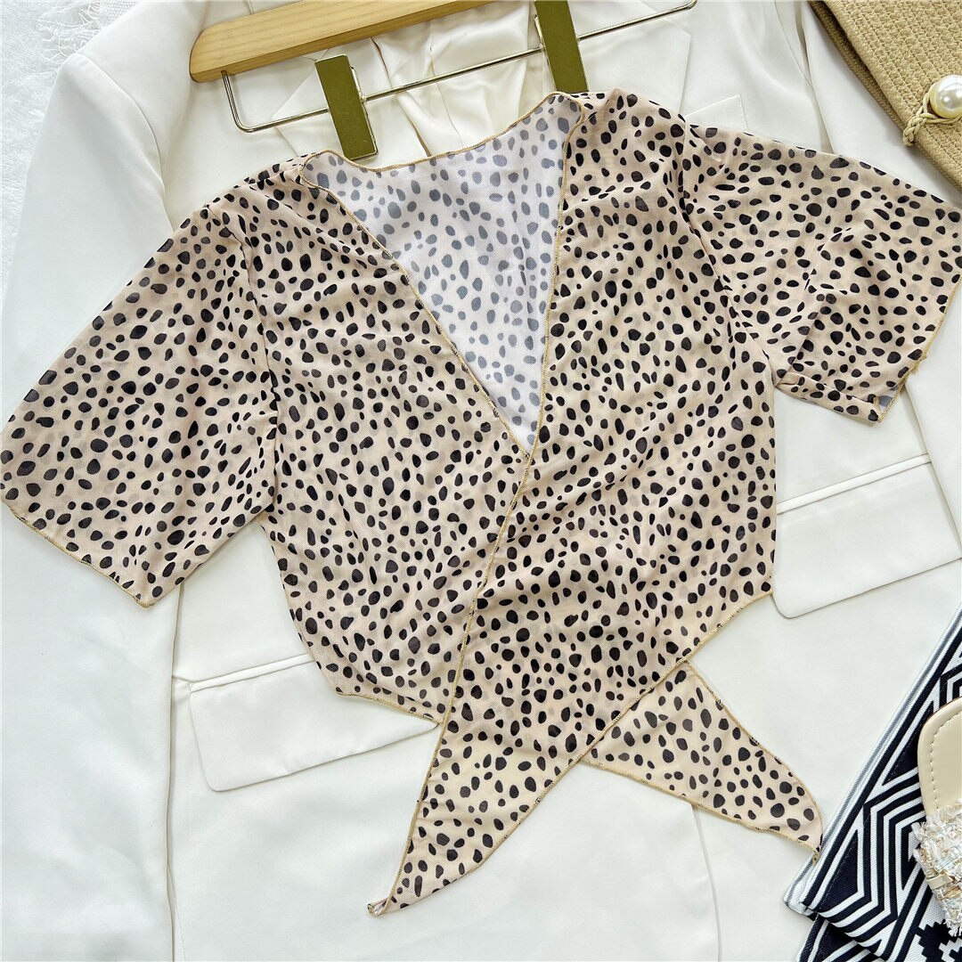 Leopard Lust High Waist Bikini Three-piece Set  Sunset and Swim   