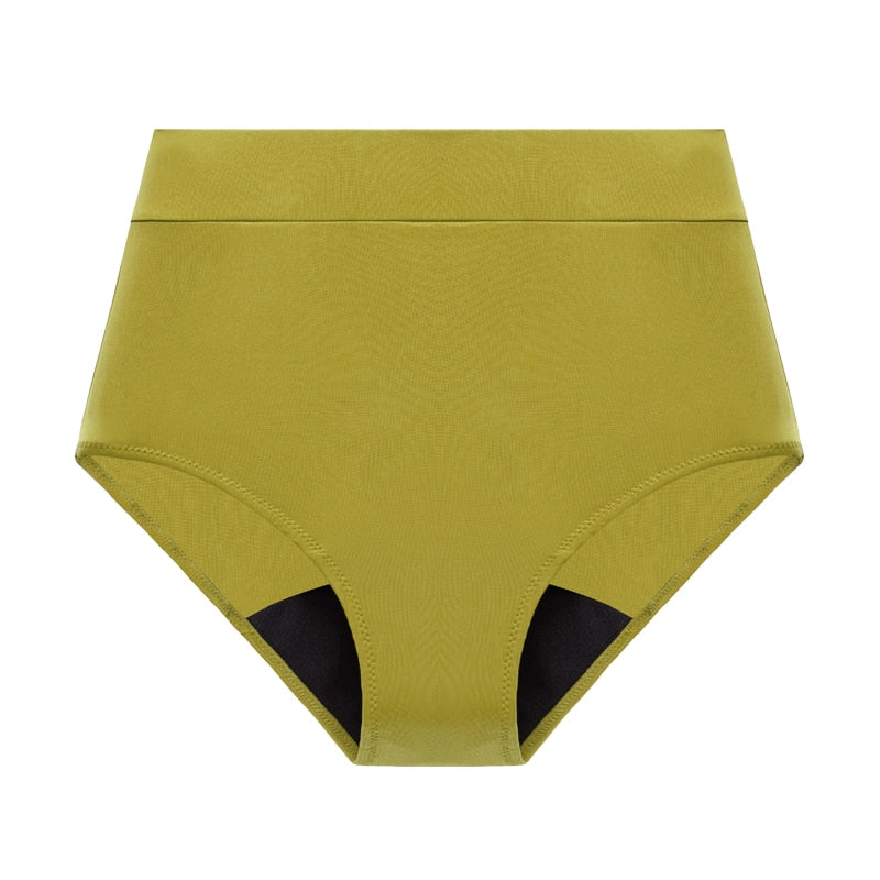 High Waist period Swim Bottoms SecureSwim® Period Swimwear  Sunset and Swim Green XS 1-Pack