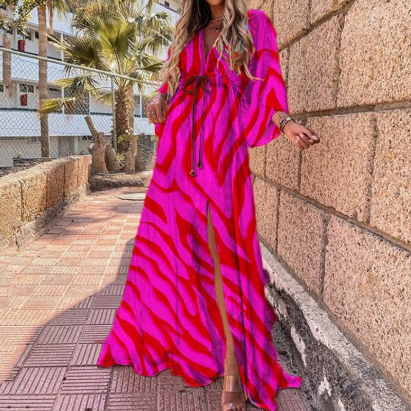 Marbella Plus Size Swimsuit Cover Up Beach Dress  Sunset and Swim Fuchsia S 