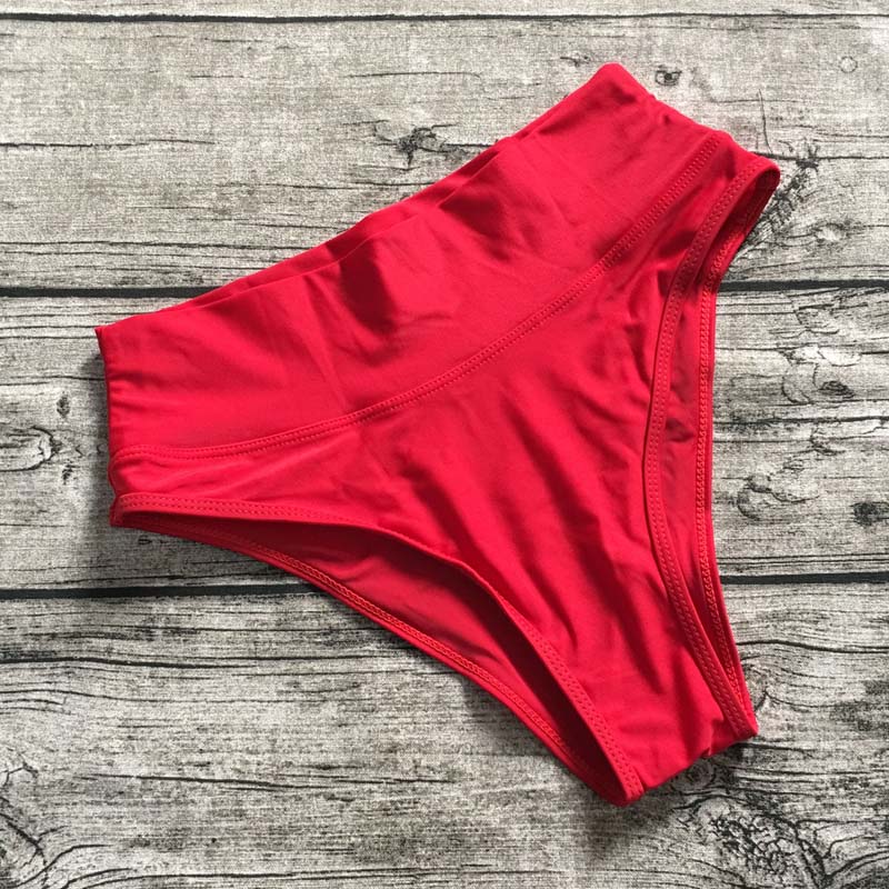 Sunset and Swim S-XL High Waist Women Bikini Bottom Bikini Separates  Sunset and Swim 01 Red S 