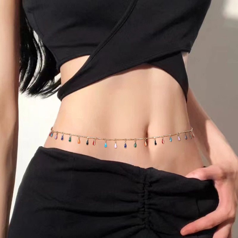 Siren's Serenade Waist Chain Body Jewelry Sunset and Swim   