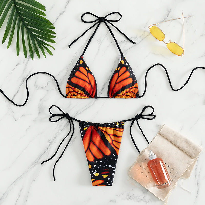 Free Spirit Beautiful Butterfly Thong Bikini Set – Sunset and Swim