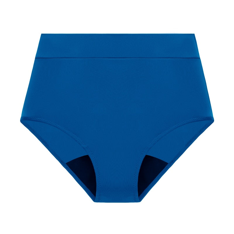 High Waist period Swim Bottoms SecureSwim® Period Swimwear  Sunset and Swim Blue XS 1-Pack
