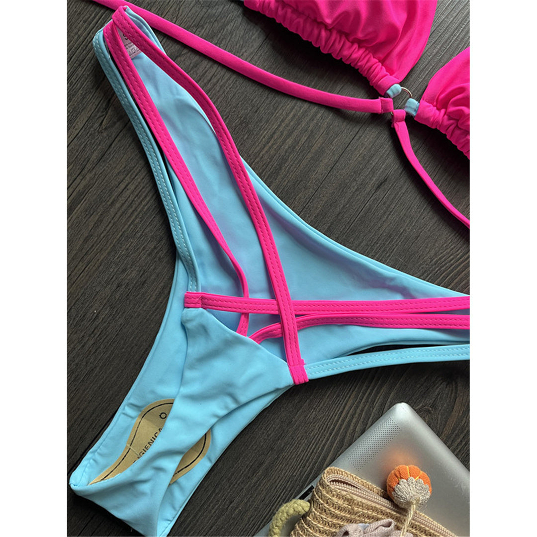 Ipanema Halter Mini Micro Thong High Cut Bikini  Sunset and Swim   