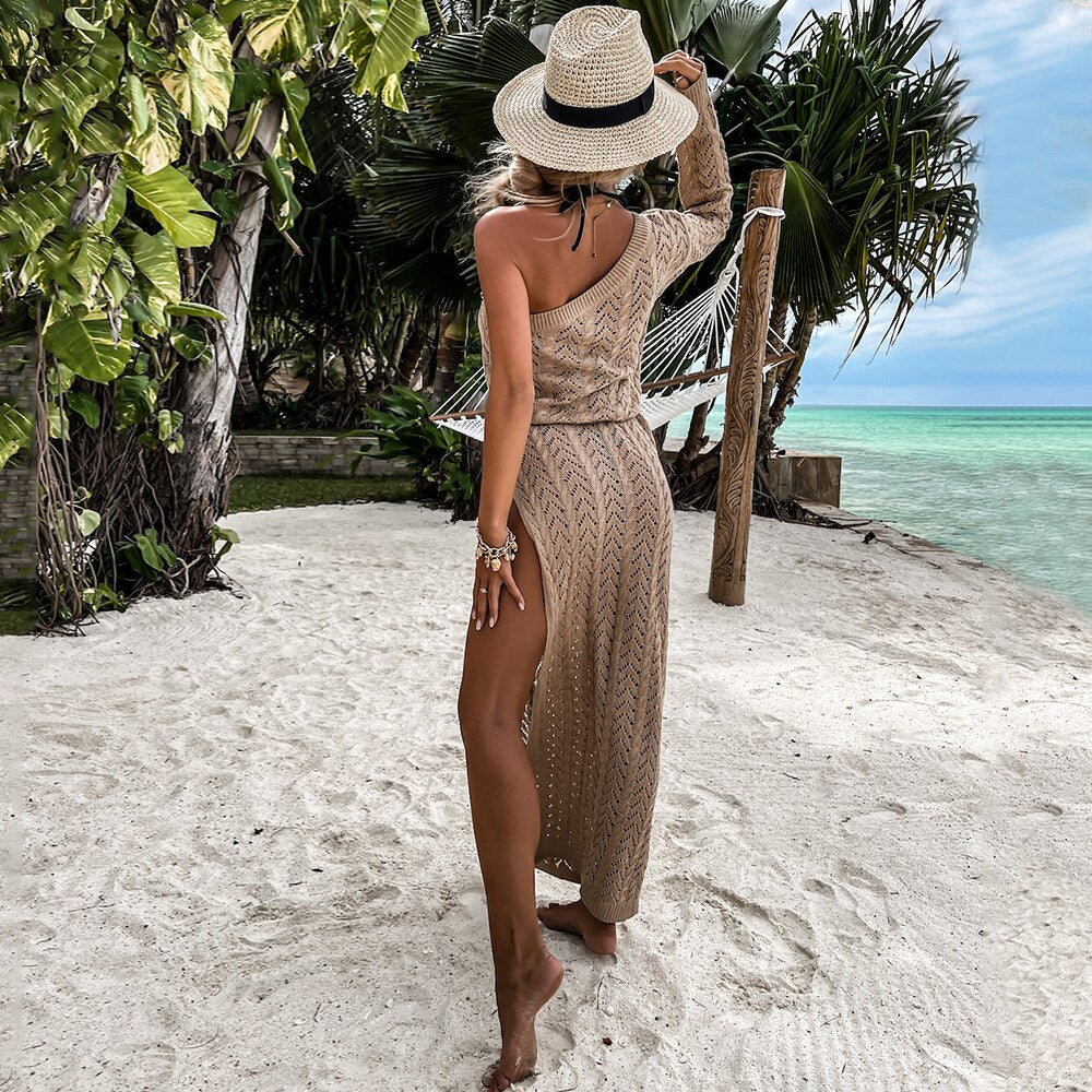 Maldives Calling Crochet Beach Bikini Cover Up White Crochet Dress  Sunset and Swim   