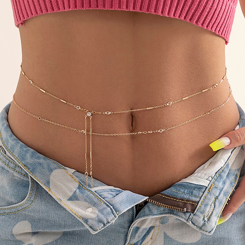 Sunset Goddess Sexy Body Waist Chain Belly Chain Outfit  Sunset and Swim X03331-G  