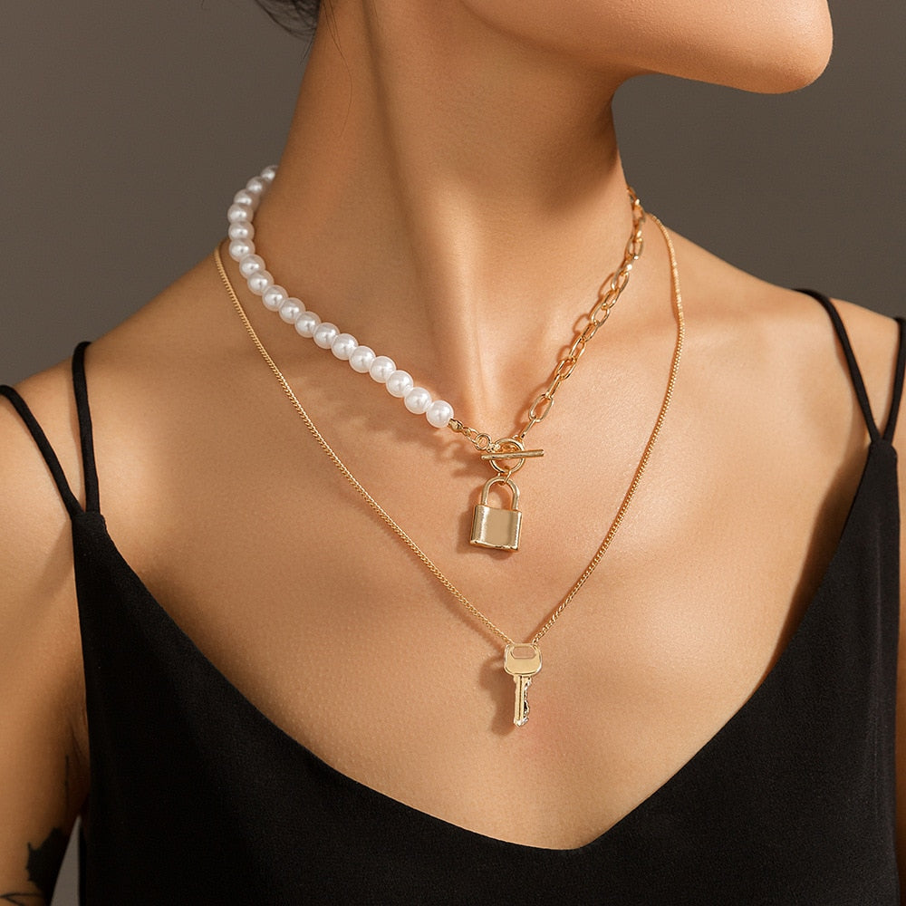 Paradise Lost Pearl Coin Pendant Necklace  Sunset and Swim X90247  