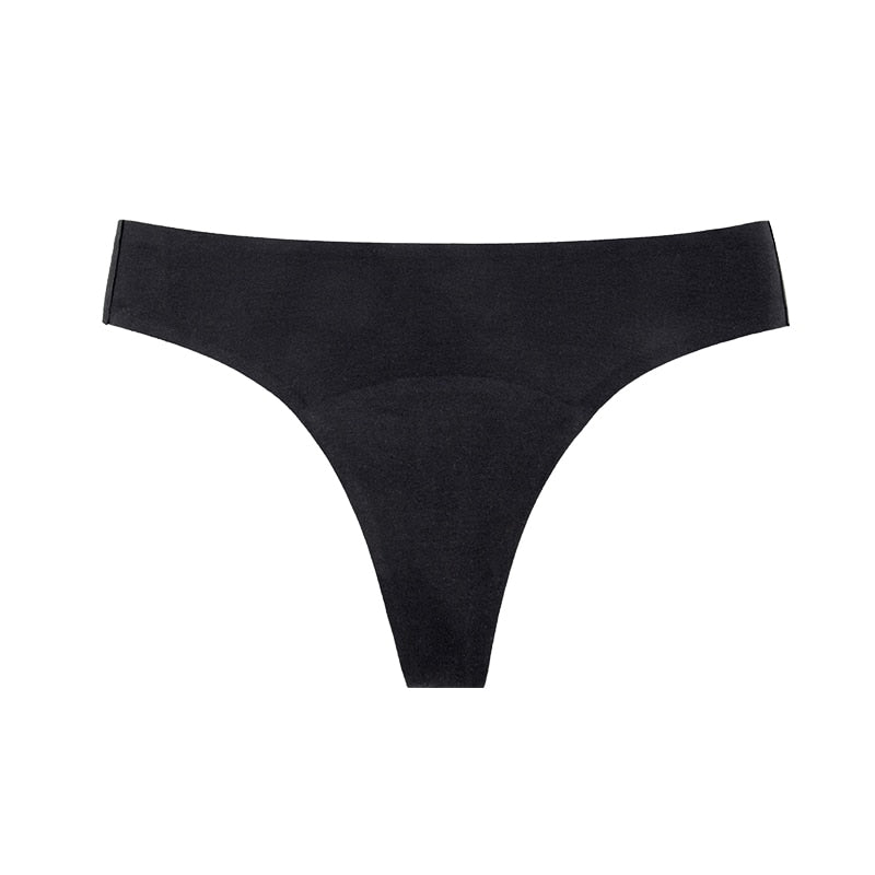 SecureCycle Seamless® Thong Period Panties  Sunset and Swim Black XS 1-Pack