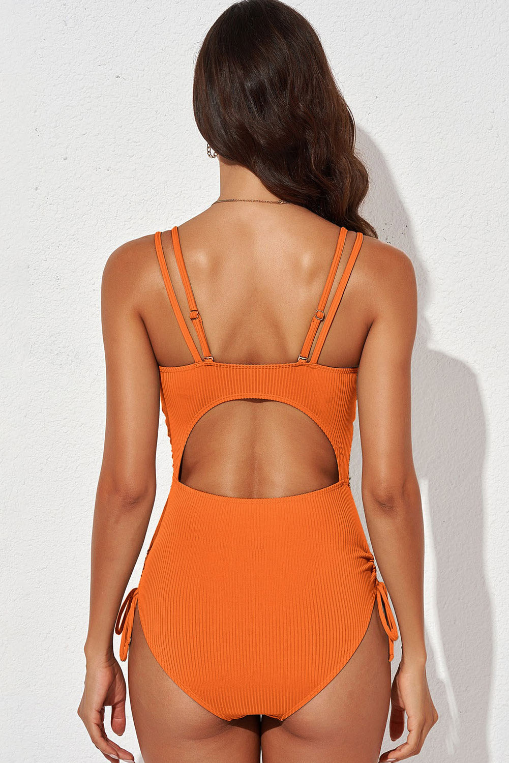 Sunset and Swim Tied Cutout Plunge One-Piece Swimsuit  Sunset and Swim   