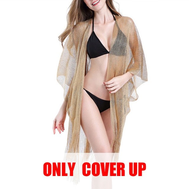 Adriana Gold Beach Cover up  Sunset and Swim Gold One Size 
