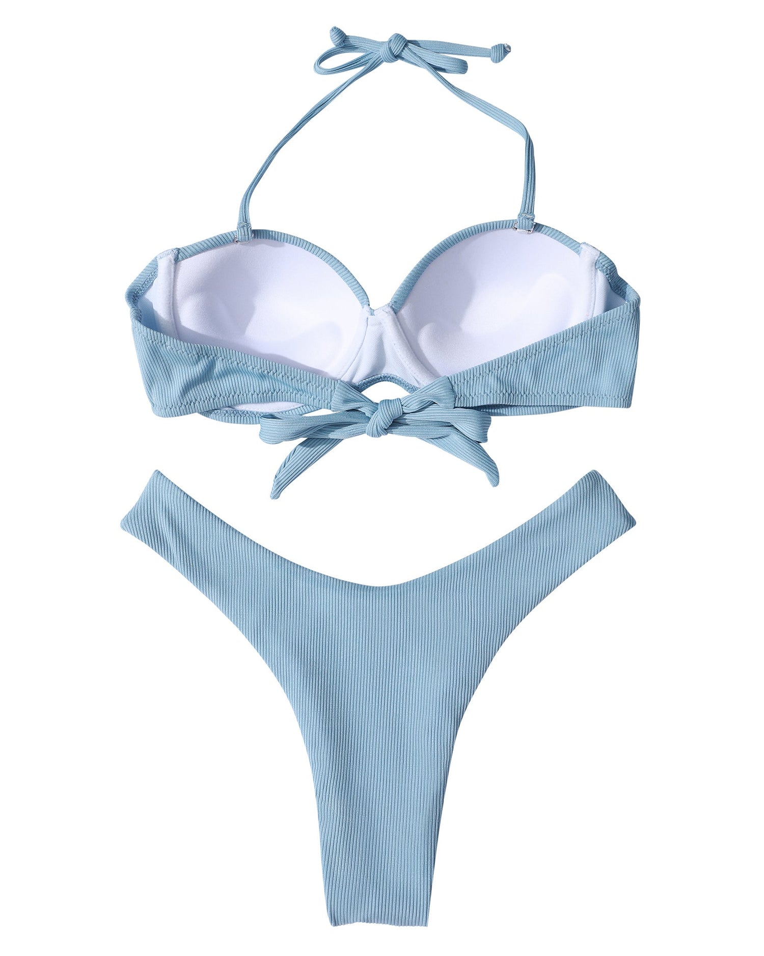 Aqua swimsuit from two pieces with balconette bra push-up effect brazilian  bikinis,S-049758-1