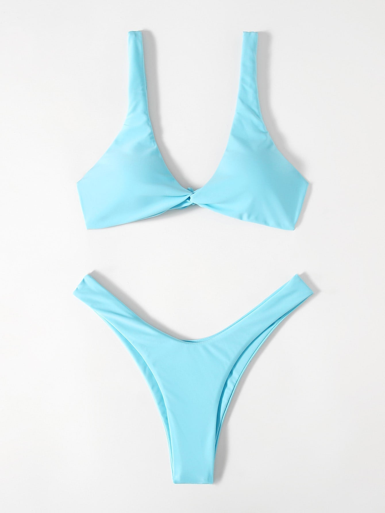 Aria Solid Sexy Bikini  Sunset and Swim Sky Blue XS 