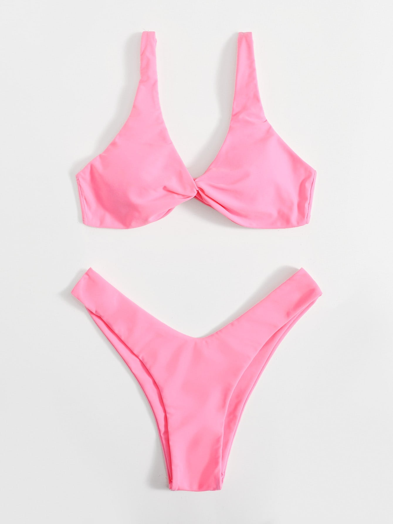 Aria Solid Sexy Bikini  Sunset and Swim Pink 1 XS 