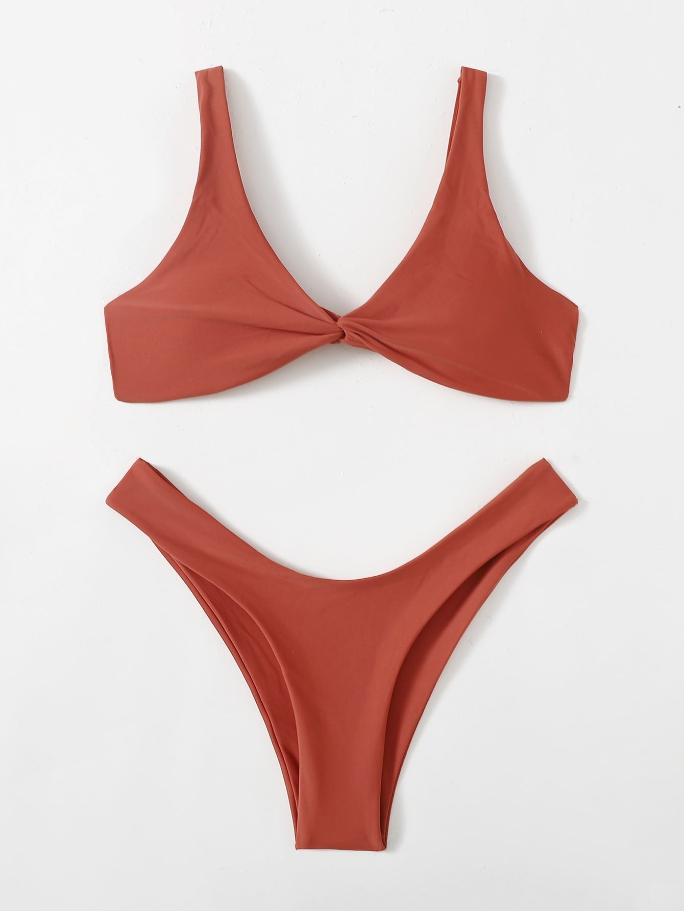 Aria Solid Sexy Bikini  Sunset and Swim Brown XS 