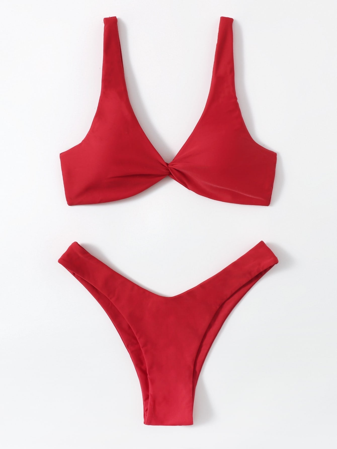 Aria Solid Sexy Bikini  Sunset and Swim Red XS 