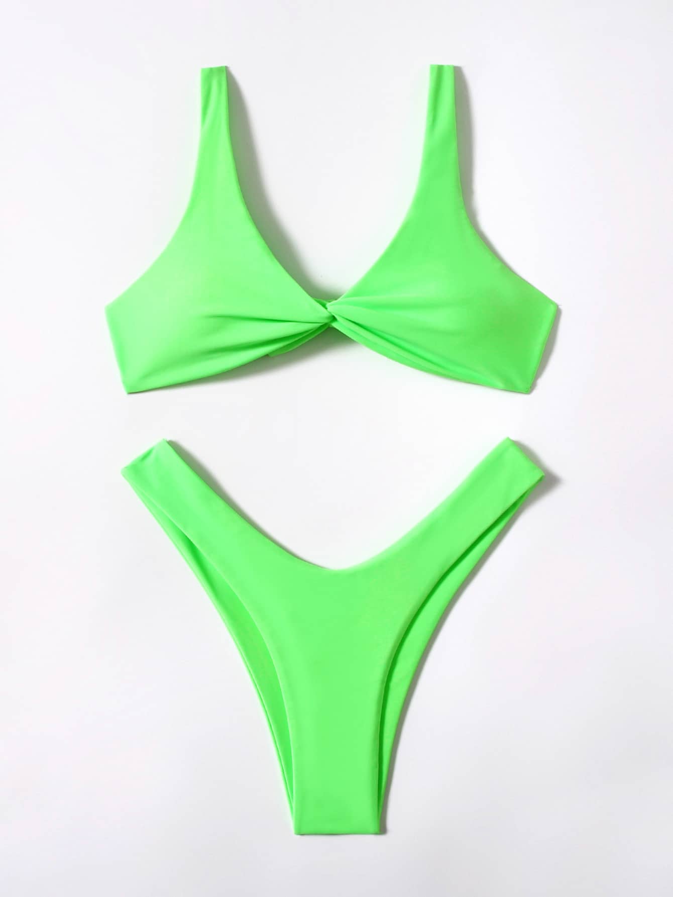 Aria Solid Sexy Bikini  Sunset and Swim Green 1 XS 