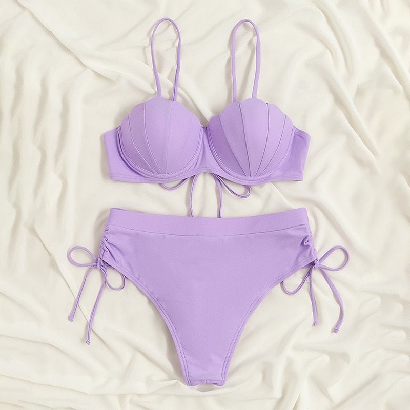 Arielle Push Up Shell Bikini  Sunset and Swim purple S 