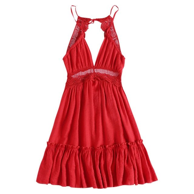 Ava Summer Dress  Sunset and Swim Red XL 